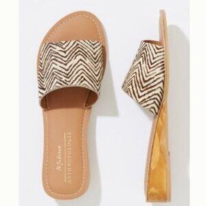 Matisse Animal Print Calf Hair Slide Sandals (NWT)